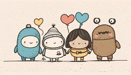 cute kids design over dotted  background vector illustration, vector illustrationの素材