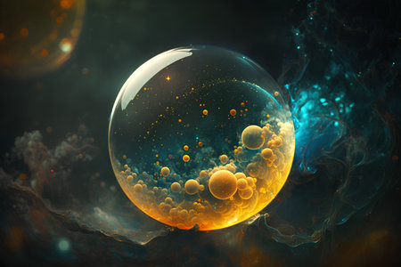 abstract fractal background a computer-generated 2D illustration, textureの素材