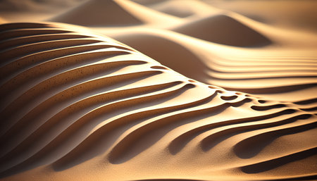 abstract background of sand dunes in desert. 3d illustrationの素材