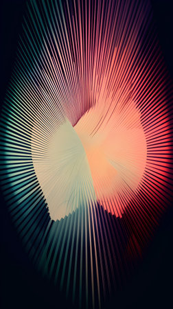 abstract background with heart shape and rays of light in the centerの素材