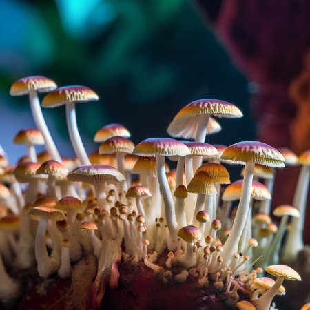 Mushrooms in the rainforest of Bali island, Indonesiaの素材