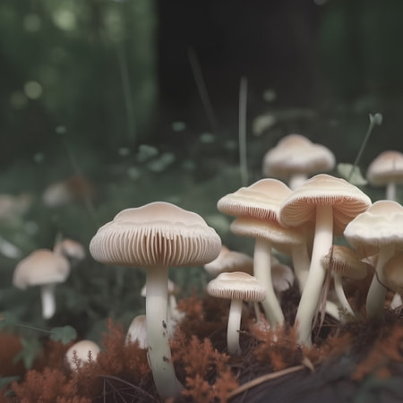 Mushrooms in the forest, shallow depth of field, macroの素材