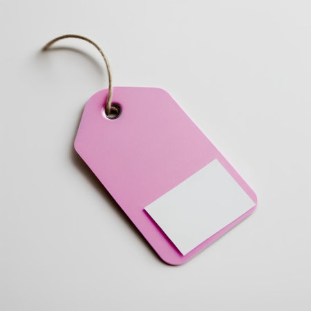 Price tag or address label with string and copy space for your text or imageの素材