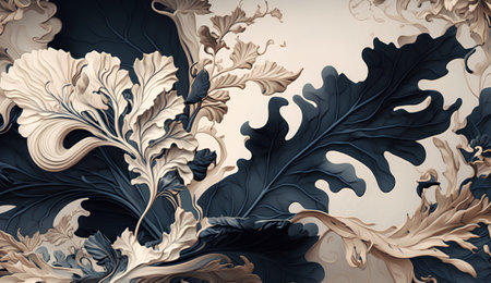 3d illustration, abstract background, fractal design, computer-generated image.の素材