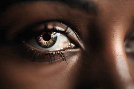 Close-up shot of a beautiful woman's eye. Macro.の素材