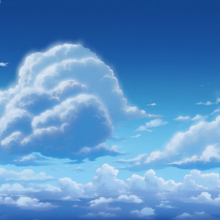 Blue sky background with tiny clouds. Vector illustration. Eps 10.の素材