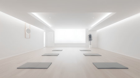 Modern bright interiors 3D rendering illustration  - computer generated imageの素材