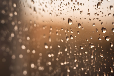 raindrops on the window glass, shallow DOF, abstract backgroundの素材