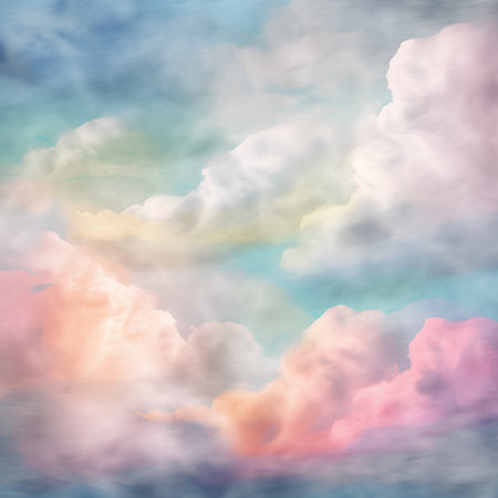 Abstract sky background with clouds and pastel colors, nature background.の素材