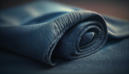 close up of blue jeans fabric. vintage tone. shallow depth of fieldの素材