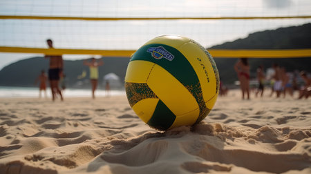 volleyball on the beach in Koh Samui,Thailandの素材