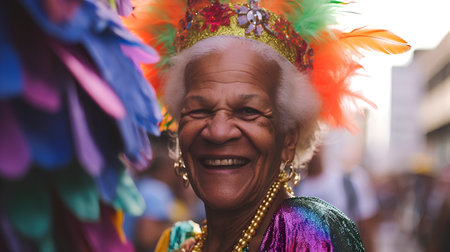 Participants in the Barranquilla Carnival in Barranquilla, Colombia. Barranquilla Carnival is one of the biggest carnival in the worldの素材
