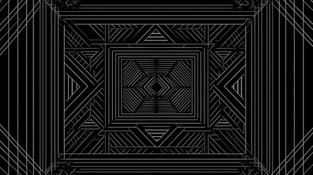 Seamless pattern with black and white lines on a black backgroundの素材