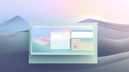 Illustration of digital tablet with screen and mobile phone on abstract backgroundの素材