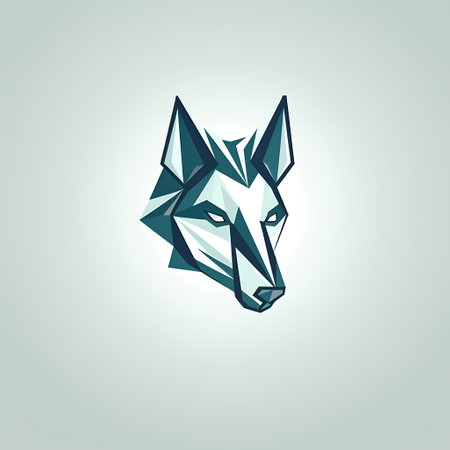 Wolf head. Vector illustration. Can be used as a logo or iconの素材