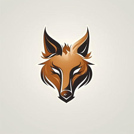 Illustration of fox head logo template vector icon element for your businessの素材
