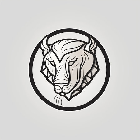 Lion head icon. Vector illustration of a wild animal head.の素材