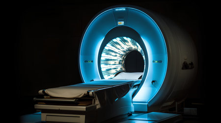 CT scanner in a modern hospital. Medical equipment. Diagnostics.の素材