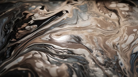 Marble abstract acrylic background. Agate ripple pattern. Gold powder.の素材