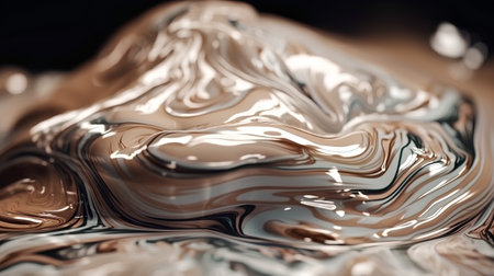 abstract background of the liquid gold and silver with some smooth linesの素材
