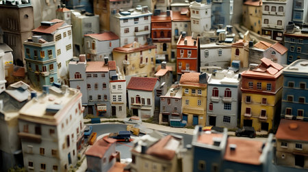 Miniature of the city of Istanbul, Turkey. Miniature of Istanbul.の素材