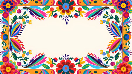 abstract floral frame with place for your text. vector illustration.の素材