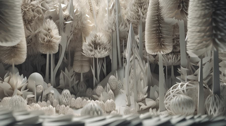 3d illustration of abstract geometric composition,digital art works. 3d rendering.の素材