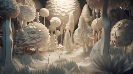 Fantasy alien planet. 3d rendering, 3d illustration.の素材