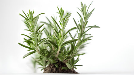 Fresh rosemary isolated on a white background. Selective focus.の素材