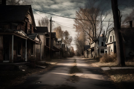 Abandoned ghost town in Michigan, United States of America.の素材