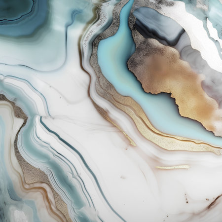 Marble texture with gold veins. Computer generated 3D photo rendering.の素材