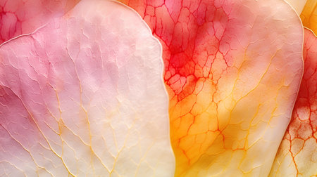 Macro shot of colorful rose petals. Abstract floral background.の素材