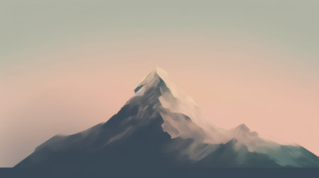 Mountains in the clouds. Mountain landscape. Vector illustration. EPS 10の素材