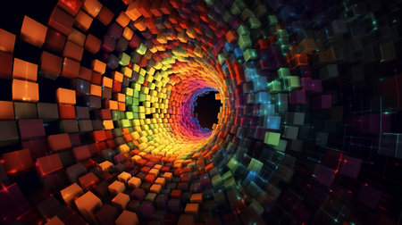 abstract fractal background a computer-generated 2D illustration, textureの素材