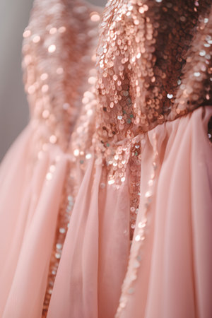 Details of the wedding dresses and accessories for the wedding ceremony in the studioの素材