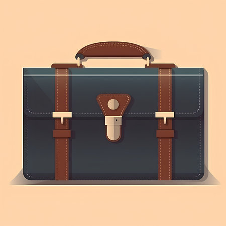 Vector illustration of business briefcase in flat design style. Eps10の素材