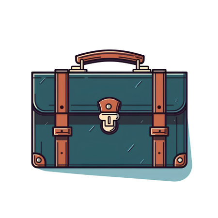 Suitcase for travel. Vector illustration in flat design style.の素材