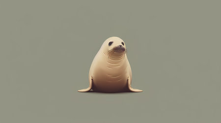 seal isolated on a gray background. 3d illustration. eps 10の素材