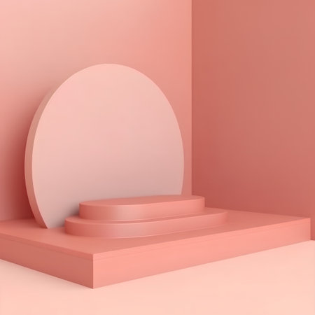 Abstract scene podium mockup. Award ceremony concept. 3d renderの素材