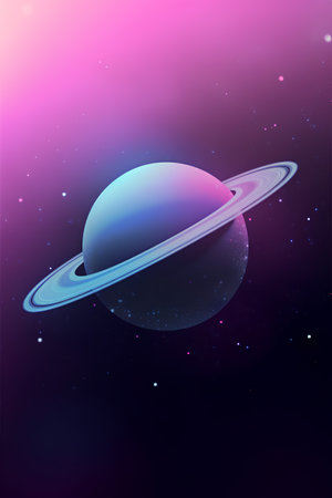 Planets in outer space. Solar system. Cosmos art. Vector illustration.の素材