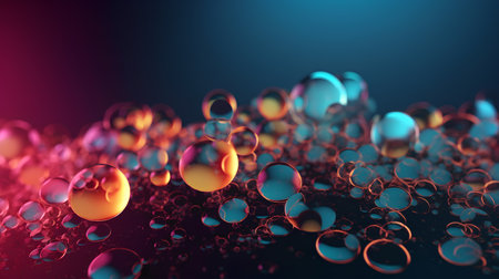3d illustration of abstract background with bokeh defocused lightsの素材