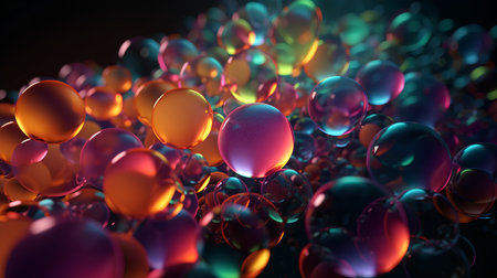 3d illustration of abstract background with bokeh defocused lightsの素材