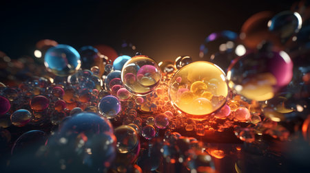 3d rendering of abstract fractal background for creative design, art and entertainmentの素材