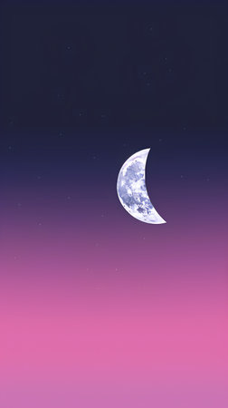 Night sky with moon and stars. Vector illustration for your design.の素材
