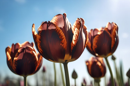Tulip. Beautiful bouquet of tulips. colorful tulips. tulips in spring,colourful tulipの素材