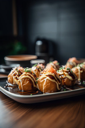 Takoyaki Sushi - Japanese food style, selective focusの素材