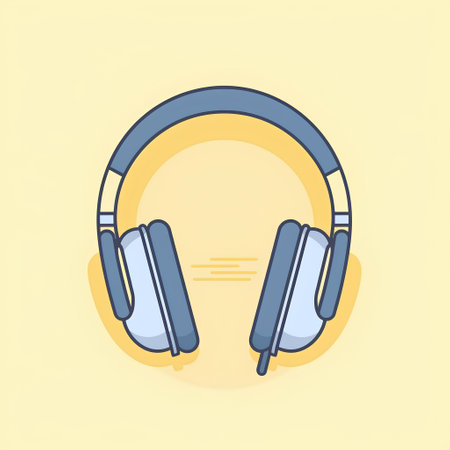 Headphones icon. Flat design. Vector illustration. EPS 10.の素材