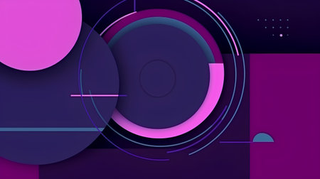 abstract background in violet and purple colors with circle, vector illustrationの素材