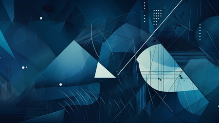 Abstract blue background with geometric shapes. Vector illustration. Eps 10.の素材