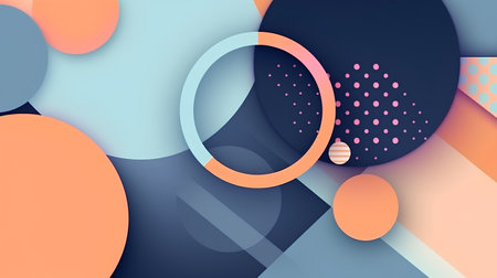 Abstract background with circles and dots. Vector illustration. Eps 10.の素材